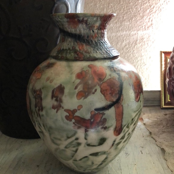 Mark Ferris Other - Pottery-Painting With Smoke/ Blue Feather